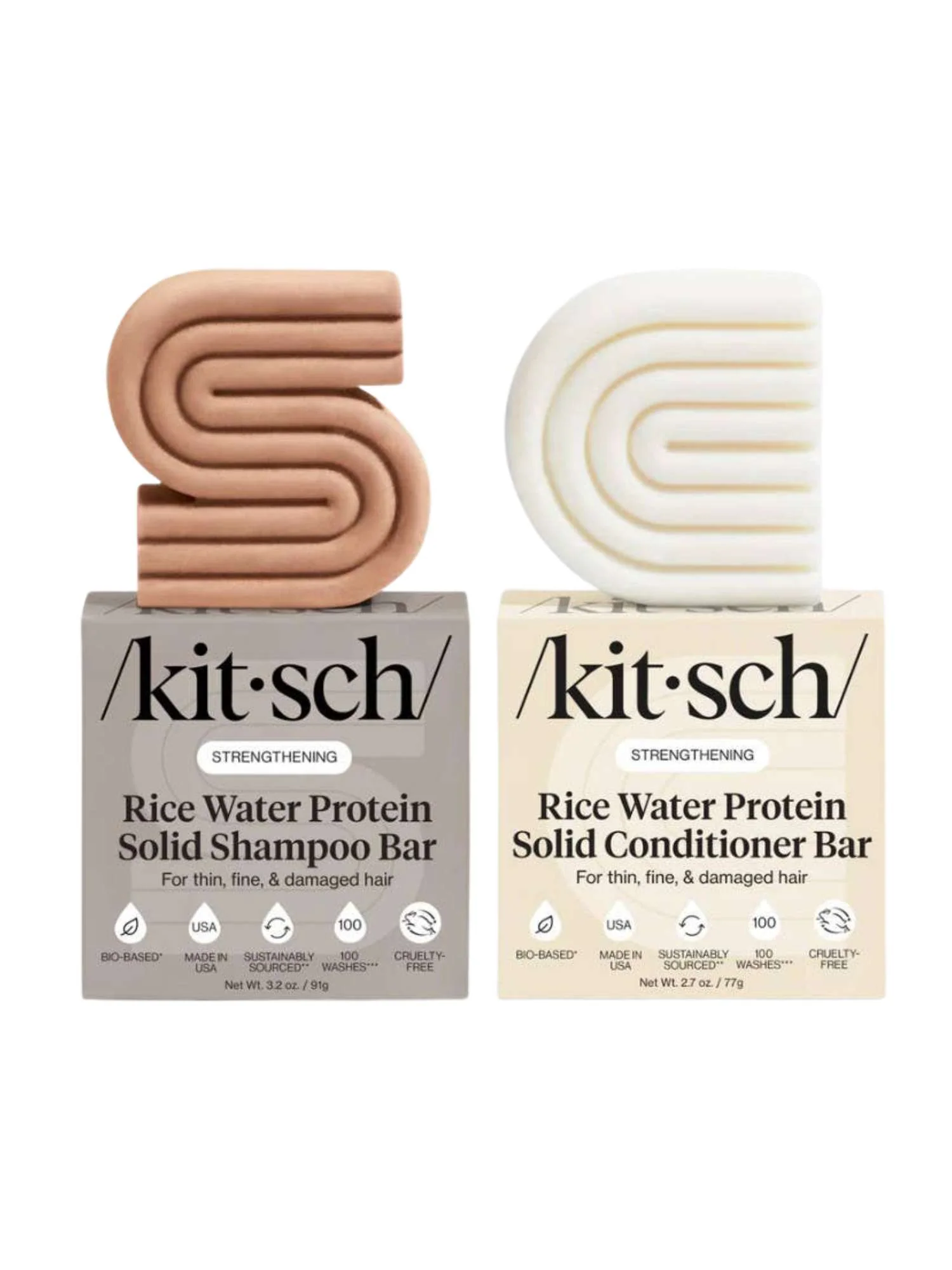 Rice Water Shampoo & Conditioner Bar Combo