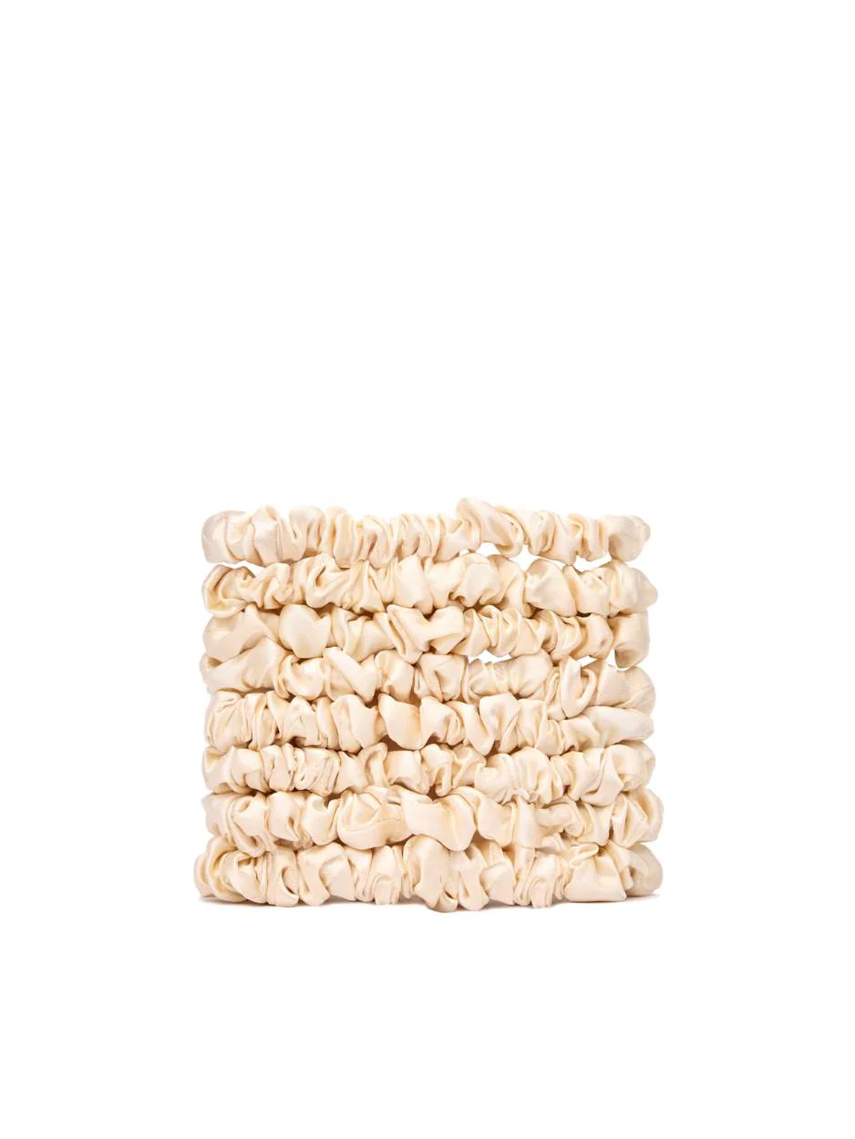 Satijnen Scrunchies Dun - Nude - Image 2