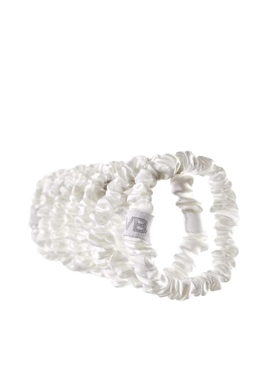Satijnen Scrunchies Dun - Wit - Image 3